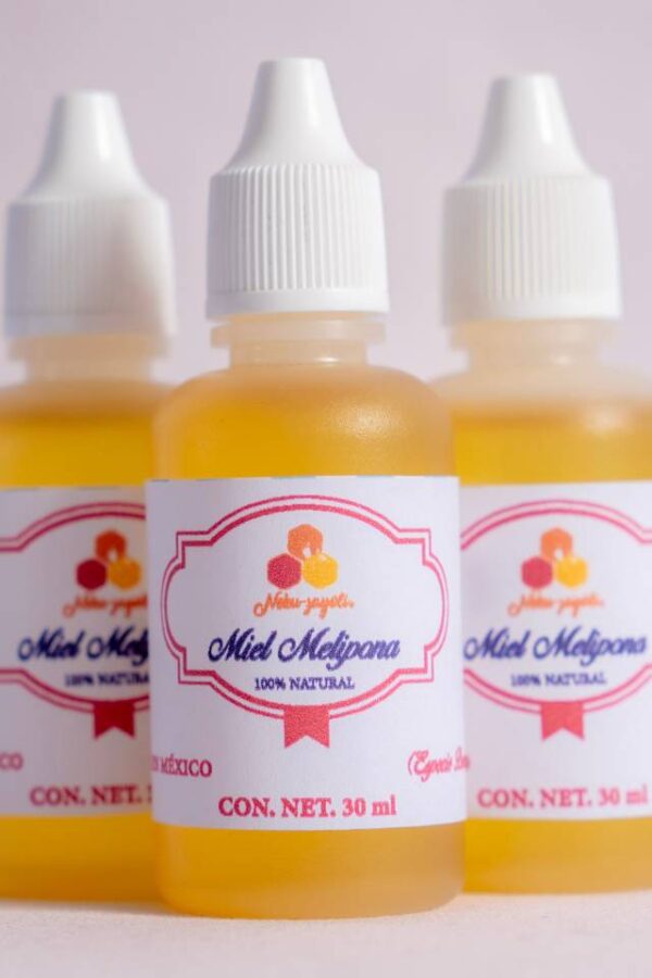 Pack de Miel Virgen de Abeja Melipona Beecheii – 3 Goteros de 30 ml