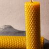 Velas de Cera de Abeja Natural - Set de 12 Piezas de 12 cm cada una.